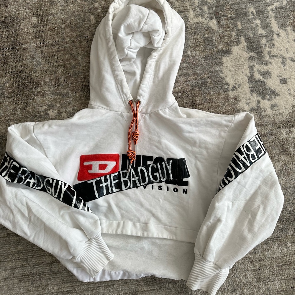 Diesel custom cropped hoodie, sz XS